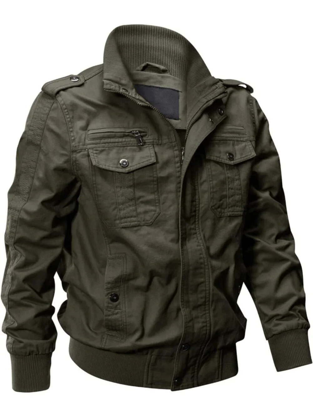 Men's Military Flight Jacket | Cotton Multi-Pocket Workwear Outerwear